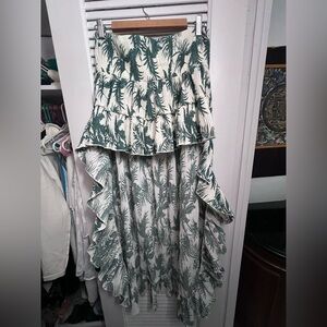 Tropical High Low Skirt